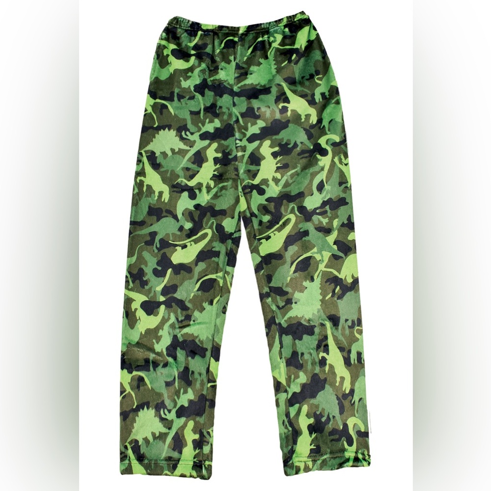 Brand new with tags boys Iscream camo Dino plush pj pants size L (14)